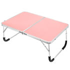 Table pliable pour ordinateur portable, tables de lit pliantes portables pour les pique-niques, rose