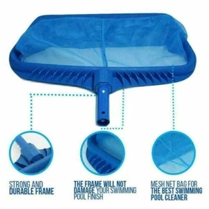 Leaf Net Pool Swimming Pool Telescopic Pole Landing Net Cleaner Brush L8I2 NEW - Picture 1 of 9