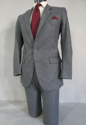 VTG Austin Reed Regent St Savile Row Made in England tweed windowpane suit 38 R - Image 1 of 4