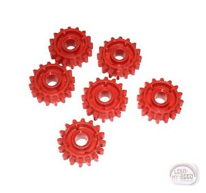 LEGO Technic - 6 x 16T Gear w/ Clutch, Both Sides - Red - New - (EV3, Mindstorm)