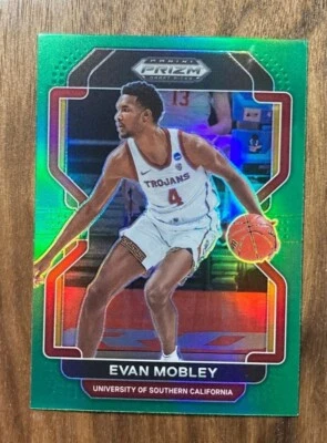 Evan Mobley 2022 Panini Prizm Draft Picks Green Prizm #17 Cavaliers USC - Image 1 of 2