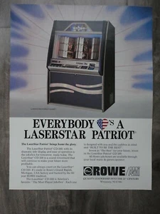 Laserstar Patriot Rowe Jukebox Máquina Folleto Original - Imagen 1 de 2