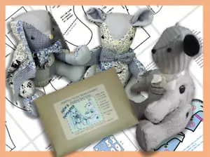 NEW - Teddy & Bunny Sewing Pattern Memory Bear - with pocket for ashes/keepsake - Picture 1 of 7