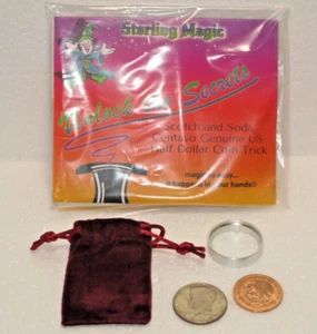 Scotch & Soda Magic Coin Trick - By, "Sterling" w/Real Coins, Close-Up, Street - Picture 1 of 3