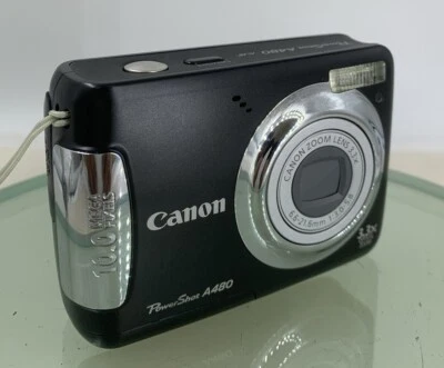 Canon PowerShot A480 10.0MP Digital Camera BLACK NO CHARGER NO CARD TESTED - 159 - Image 1 of 4
