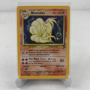 Ninetales 13/130 Pokémon Card Base Set 2 Holo WOTC 2000 LP / NM Rare - Picture 1 of 10