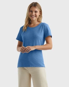 Hanes Perfect-T Women's Cotton Crewneck T-Shirt - Picture 1 of 40