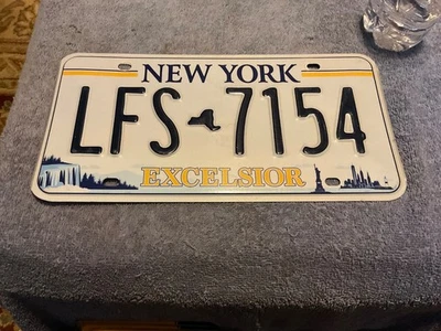 New York License Plate NY LFS 7154 "Excelsior" 2020 Base - Image 1 of 2