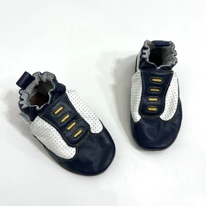 Robeez 18-24 Mos. Soft Sole Stay On Leather Baby Shoes Crib Shoes Sneaker Design - Picture 1 of 7