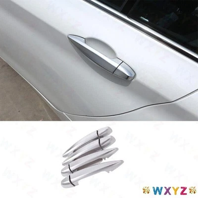 For BMW X5 X6 2014-2017 2018 Silver ABS Exterior Outside Door Handle Cover Trim - Image 1 of 4
