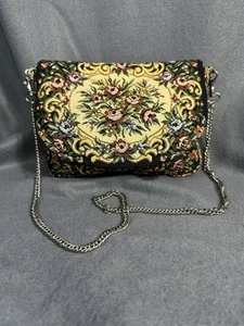 Vintage Handtasche Schultertasche Blumen Gobelin 60er Hong Kong Romantisch Cottagecore - Bild 1 von 18