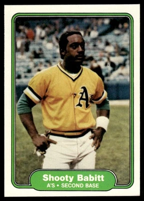1982 Fleer Shooty Babitt Rookie Oakland Athletics #86 - Image 1 of 2