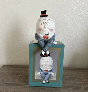 Vintage 90er Department 56 Porzellan Humpty Dumpty Regal Sitter 7" Glas Brandneu - Bild 1 von 15
