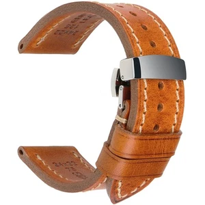 Leder Uhrenarmbänder, italienisches Top Grain Leder Uhrenarmband Ersatz, Vege... - Bild 1 von 8