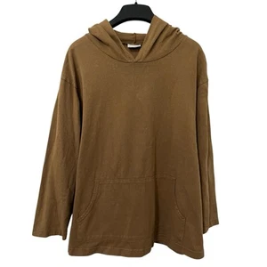 Pacific Cotton SF Womens Oversized Boxy Hoodie Top XS Kangaroo Pocket Lagenlook - Picture 1 of 8