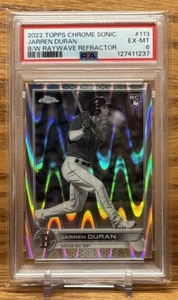 JARREN DURAN Black & White RayWave PSA 6 Rookie | 2022 Topps Chrome Sonic RC - Picture 1 of 2