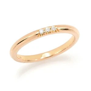 TIFFANY & Co. Alianza de boda Forever #5US K18RG diamante oro rosa 3P - Imagen 1 de 8