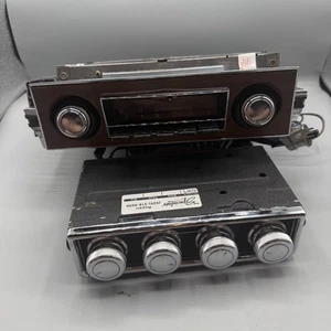 Restored OEM GM 67 68 Chevy Camaro AM/FM Wood Face stereo & 9 Pin Multiplex - Foto 1 di 19