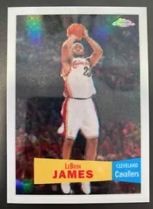 LEBRON JAMES 2007 TOPPS CHROME 1957-58 VARIATION WHITE REFRACTOR 80/99 - Picture 1 of 2