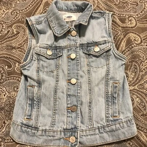Girls, Blue Jean Vest Old Navy Size 8 - Picture 1 of 3