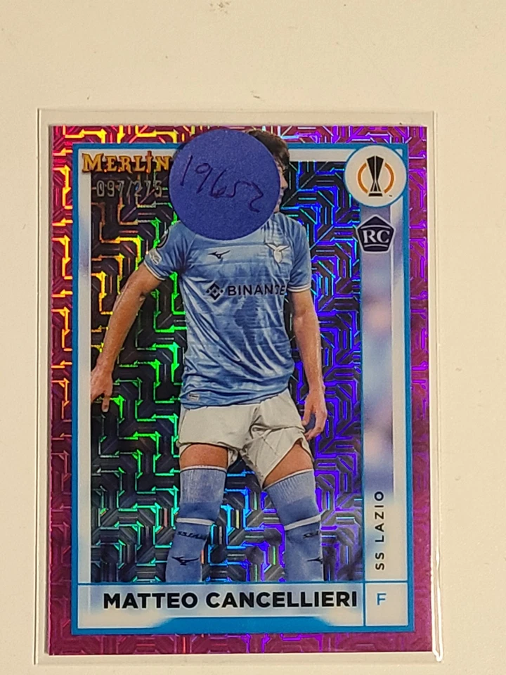 2022-23 Topps Merlin UEFA Matteo Cancellieri Purple Refractor Rookie RC #97/275 - Image 1 of 1