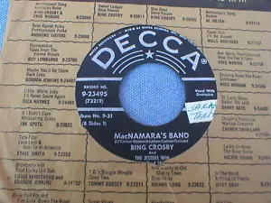 Bing Crosby 3-Vintage 45 Records 6 Songs - Foto 1 di 6