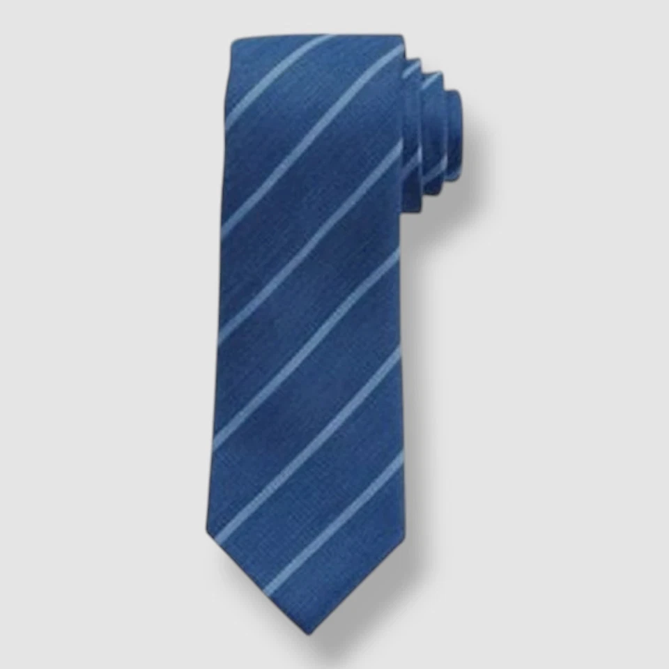 Corbata de seda a rayas con acento azul Lauren Ralph Lauren para hombre 60 x 3 Foto 1 de 1