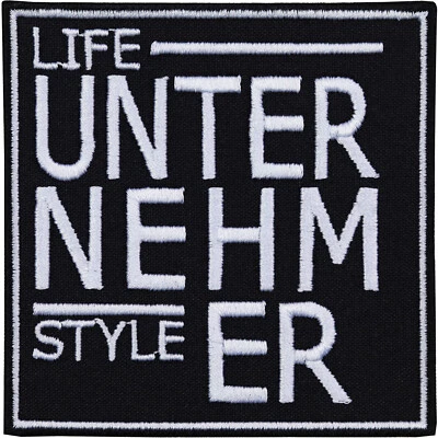 Aufnäher: UNTERNEHMER LIFESTYLE Aufbügler/Patch/Bügelbild/Sticker zum Aufbügeln - Bild 1 von 4