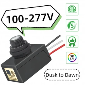 Sensor interruptor de lámpara de luz automático Photocell Dusk to Till Dawn, envío a EE. UU. - Imagen 1 de 18