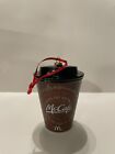 Rare ornement original en forme de tasse en verre McDonalds McCafe 2014 5"