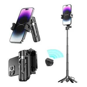 Selfie Stick Tripod Adopts A Telescopic And Folding Carry And Can Rotate 360° - Photo 1 sur 6