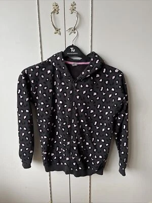 Tu zip up leopard print hoodie size 12 years old - Image 1 of 4