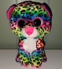 Ty Beanie Boos DOTTY the Rainbow Leopard Medium Size 9" Stuffed Plush NwT