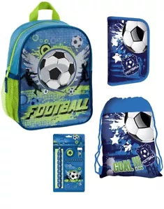 Fußball Kinderrucksack SET 8 tlg. für Jungen Kindergarten inkl. Schreibset Sport - Bild 1 von 7