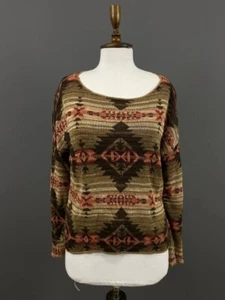 Denim & Supply Ralph Lauren Multicolor Aztec Geometric Knit Sweater Size M - Picture 1 of 11