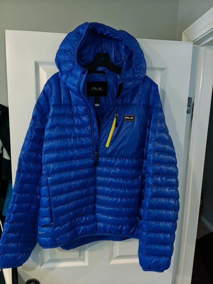 RLX Ralph Lauren Shelton Hooded Puffer 1/3 Zip Pullover Spa Royal Size XL 598$ - Image 1 of 4