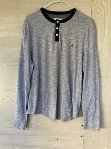 Penguin Henley Shirt Mens Size L Gray Long Sleeve Pullover Lightweight Casual - Picture 1 of 8