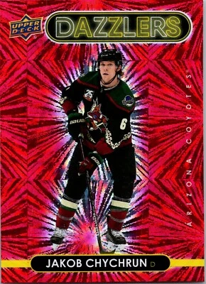 2021-22 Upper Deck Dazzlers Red Series 1 #DZ-3  Jakob Chychrun 21-22 - Image 1 of 2