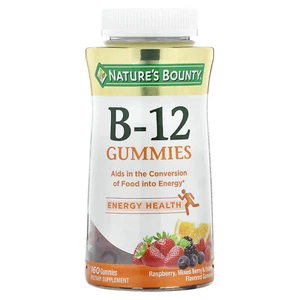 2 X Nature's Bounty, B-12 Gummies, Raspberry, Mixed Berry & Orange, 160 Gummies - Picture 1 of 2