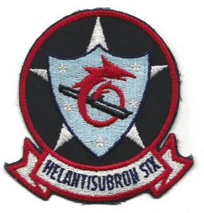 JAPANESE MADE HS-6 VIETNAM ERA USN FLIGHT JACKET PATCH ORIGINAL & UNUSED  - Picture 1 of 4