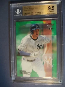 GREG BIRD 2016 Topps Finest Green Refractor #17 BGS GEM MINT 9.5 RC Yankees /99 - Picture 1 of 1