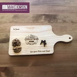 Personalised Wooden Laser Engraved Chopping And Service Board - Picture 1 of 4