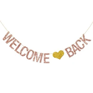 Welcome Back Banner Welcome Home Sign Banner Homecoming Day Back to School Re... - Picture 1 of 6