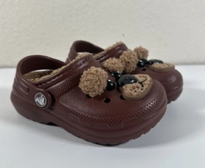 Crocs Toddler Classic Fun Lab Bear Lined Clogs - Image 1 of 4