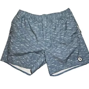 Vuori Men's Shorts Blue Patterned Elastic Waist XL - Picture 1 of 7