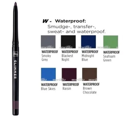 2 Avon fmg Brillo Impermeable Retráctil Delineador de Ojos Glimmersticks NOCHE MÁS NEGRA Foto 1 de 2