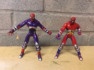 2 X VINTAGE MARVEL SPIDERMEN FIGURES 14CM TOY BIZ INC 1997 - Picture 1 of 4