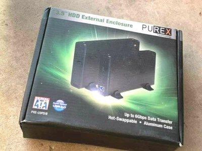 PUREX PCE-U3PD/B USB 3.0 3.5” SATA I/II/III EXTERNAL HDD  ENCLOSURE - Image 1 of 4