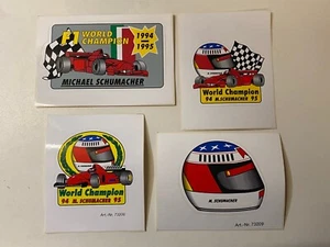 Michael Schumacher Aufkleber Ferrari 4er Set, MS F1 Sticker, Formel1 - Bild 1 von 1