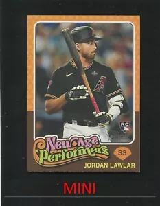 #33 JORDAN LAWLAR, Diamondbacks - 2024 Topps Heritage MINI: New Age Performers - Picture 1 of 3
